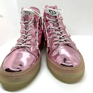 Katy Perry The Miranda Pink Metallic Hi-Top Light Up Shoes Size 7.5